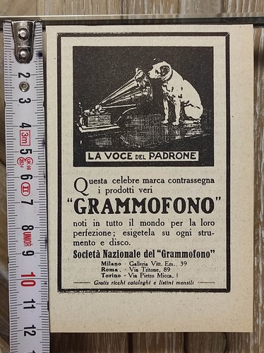 Antica pubblicità del 1923
