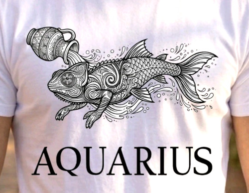 Maglietta acquario segno - maglietta,