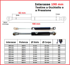 PISTONE a GAS Interasse 190 mm Fissaggio Occhiello Ø 8,2 o Pressione - 1 Pezzo
