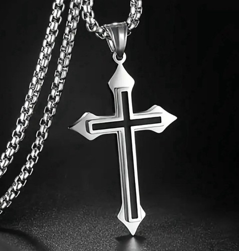 Collana uomo con croce rosario