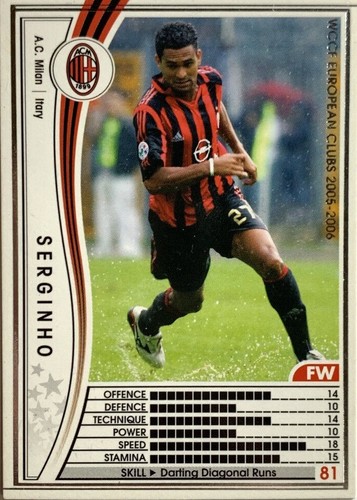 Figurina calcio serginho - figurina,