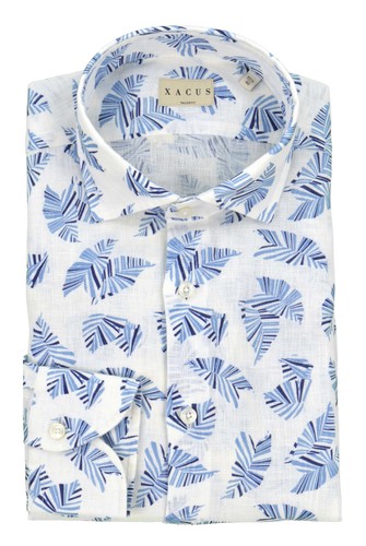 Xacus uomo camicia lino - lino, palme