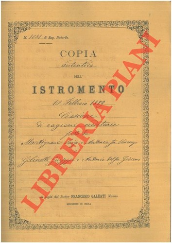Imola rogito martignani - rogito,