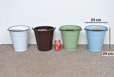 4x vintage old enamel pale