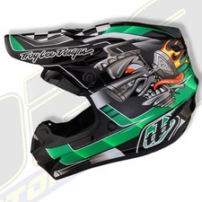 NUOVO Troy Lee Designs TLD SE4 CARB Motocross MX Enduro Quad Casco VERDE