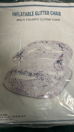 Sedia gonfiabile con glitter - sedia,