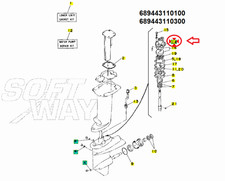 Sede pompa acqua motore fuoribordo Yamaha 20-25 CV 689443110100 689443110300