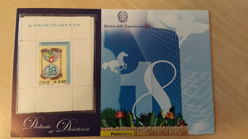 Francobollo azzurro anni - francobollo, 18