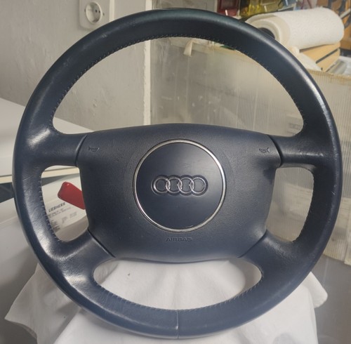 Volante pelle blù - blù, con