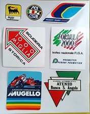 L12 7 ADESIVI STICKERS RALLY SALITA CORSE AUTODROMO KART ACI AGIP ATENEO MUGELLO