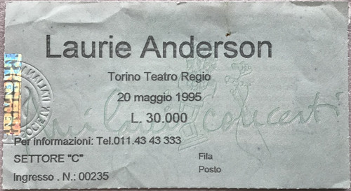 Biglietto concerto laurie - biglietto,