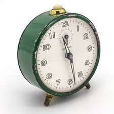 Dugena Orologio Meccanico Con Carica Manuale Sveglia Made In Germany - Verde UR2