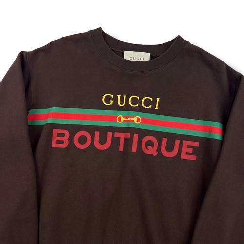 Felpa gucci boutique marrone - boutique,