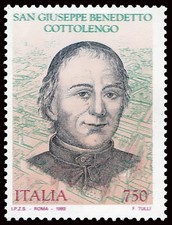 Cottolengo Lire 750 Varietà Stampa Movimento Rosso e Verde