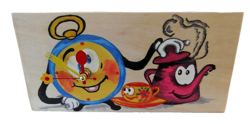 Orologio dipinto mano tavola - dipinto,