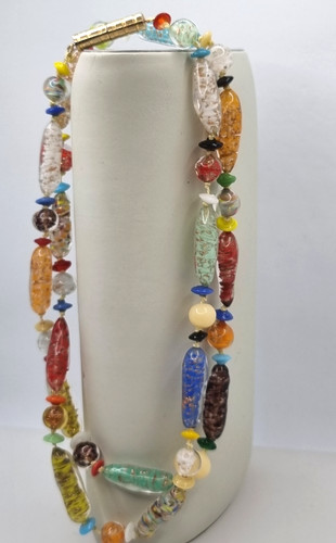 Murano collana perle vetro - murano,
