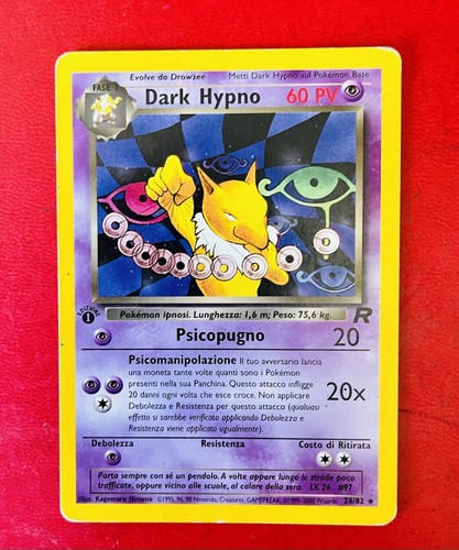 Lotto carte pokemon - dark, hypno