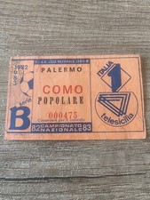 Palermo-Como biglietto Calcio 1982/83(No Juventus,Lazio,Inter,Roma,Milan)