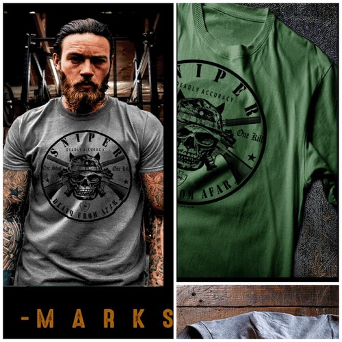Sniper shirt military army - t-shirt,