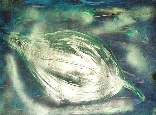 Pittura foglia cosmica - pittura,'foglia,