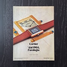 1983 Cartier Tank Vermeil - Original AD Advertising Pubblicità Vintage