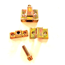 Giunzione Angolare per Mobili Applicare in Acciaio Ottonato mm. 30x14 Pz.4 VITEL