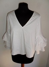  BLUSA  CAMICIA CHEMISES ZARA BASIC COLLECTION Tg. XL CON VOLANT