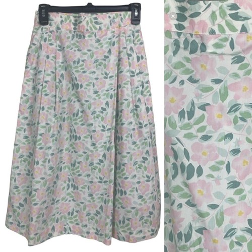 Vtg bean pink floral - ll, skirt