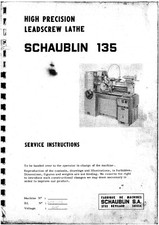 tornio Schaublin 135 Manuale