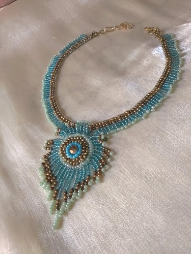 Handmade necklace beaded - handmade,
