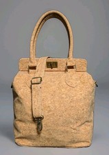 SPLENDIDA BORSA BOSHIHO IN SUGHERO VEGAN GRANDE MANICO SUPERIORE CON TRACOLLA RIMOVIBILE