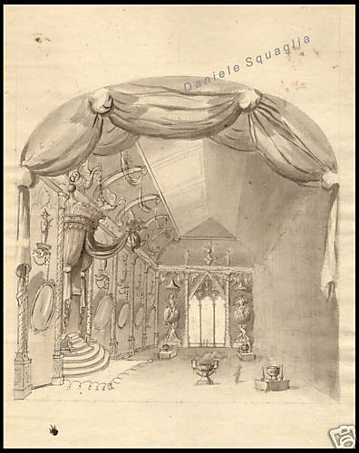 Acquerello originale 1800 - acquerello,
