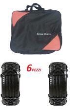 KIT 6 PZ CATENE NEVE FASCE ANTISLITTAMENTO RESISTENTI PER GOMME DA 165 A 265mm