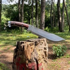 Coltello Machete Tattico Lama Acciaio al Carbonio Personalizzato Fatto a Mano|Coltello Caccia Campeggio