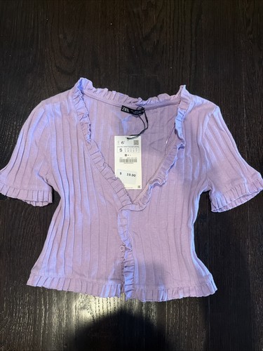 Cardigan donna zara - viola, con