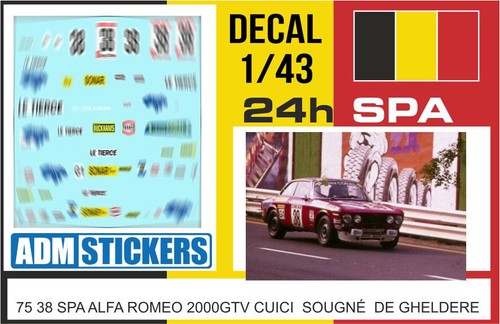 Decal 24h spa 1975 - 38,