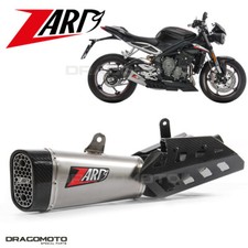 STREET TRIPLE 765 TRIUMPH 2017 2018 ZARD Scarico SHORT Titanio Omologato CC Z...