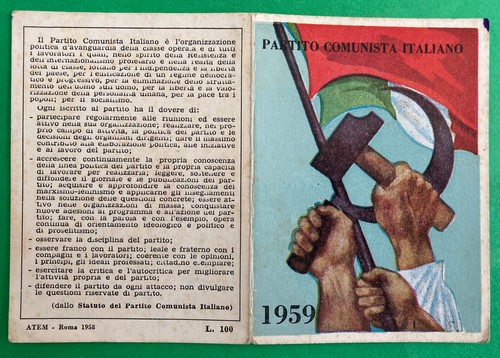 Tessera partito comunista - tessera,