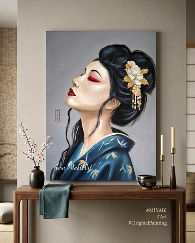 Miyabi geisha quadro - miyabi, dipinto
