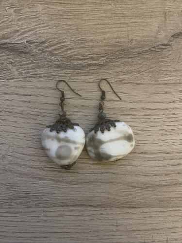 Orecchini ceramica cuorenero - orecchini,
