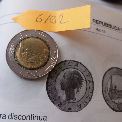 Moneta 500 lire del - moneta,