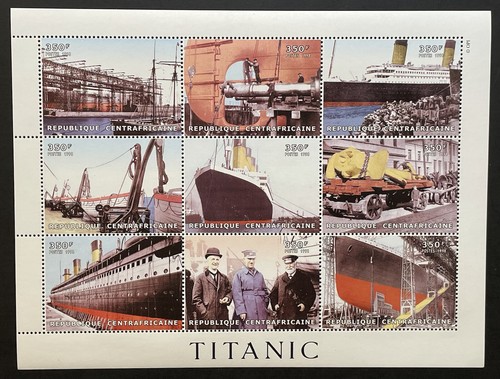 Foglio francobolli titanic - foglio,