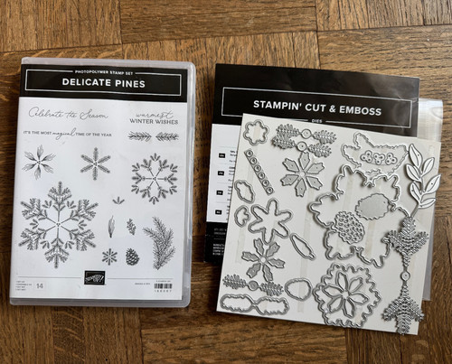 Stampin delicate pines - delicate, set