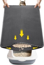 Tappetino caccia lettiera gatti doppio strato - tappetino lettiera antitraccia resistente