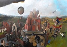 MARTA CZOK  olio, grafite/ t.m. SU TELA 70x100