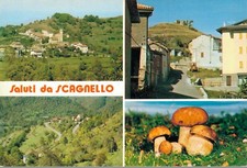 Cuneo Scagnello + funghi + trattore saluti da     non spedita f. grande