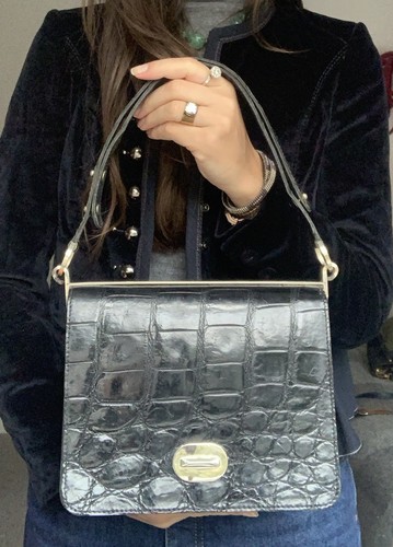 Vintage anni nero pelle - 40/50, nero,