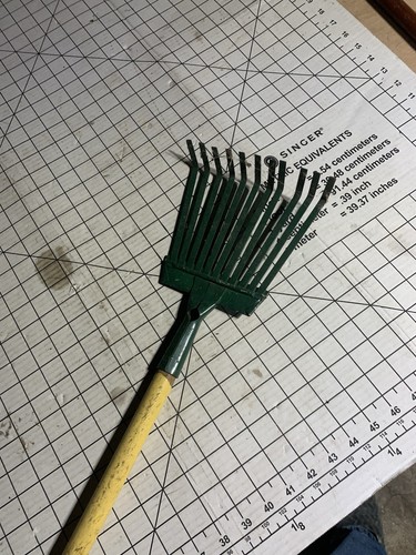 Vintage mini garden rake - vintage,