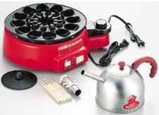 GRIGLIA AUTOMATICA ELETTRICA GIAPPONESE TAKOYAKI PADELLA 12 FORI 110 V SFERE POLPO Nuova