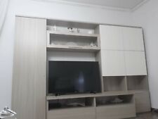 Vendo Parete attrezzata poco usata colore bianco lucido e noce chiaro moderna 